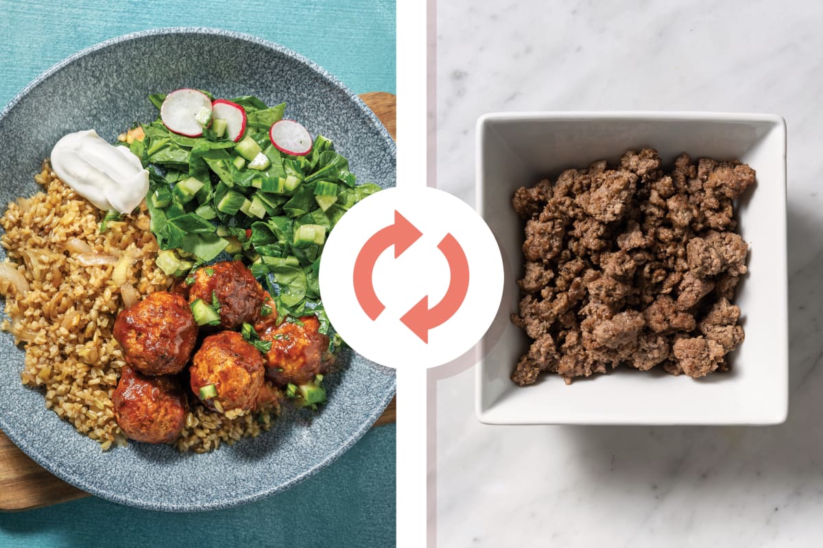 Chipotle Beef Meatballs & Cucumber Salsa 