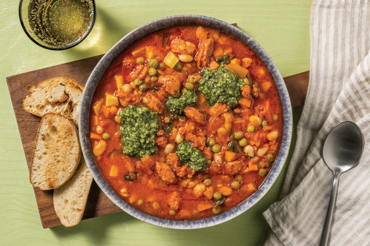 Quick Chorizo & Cannellini Bean Soup