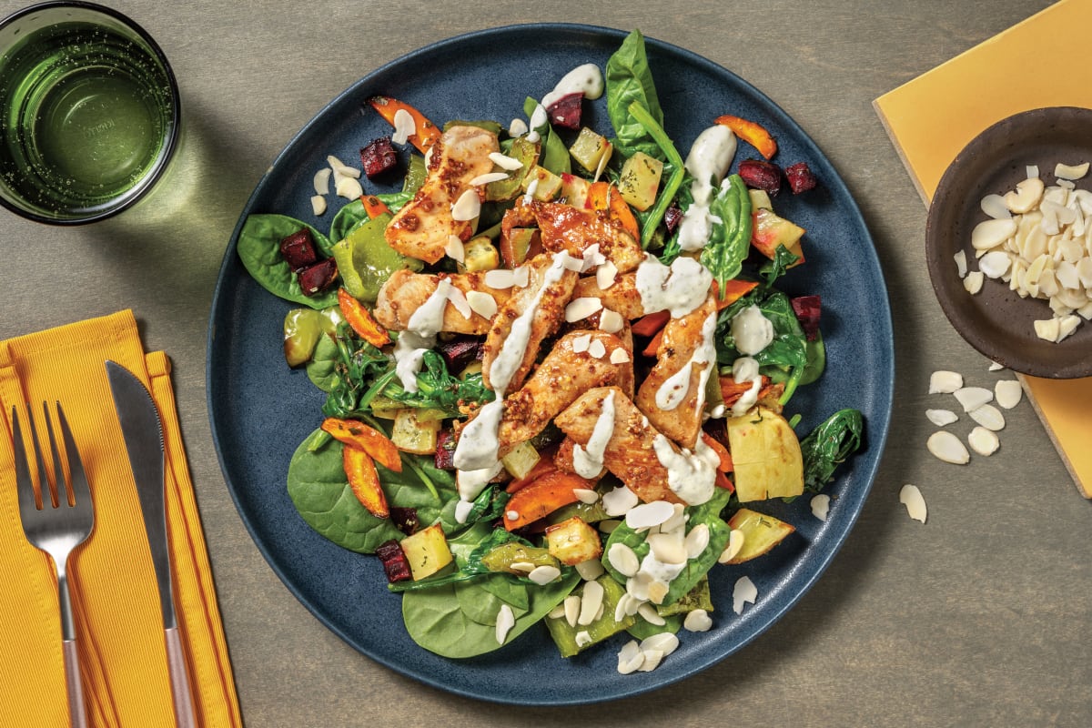 Mustard Pork & Roast Veggie Salad