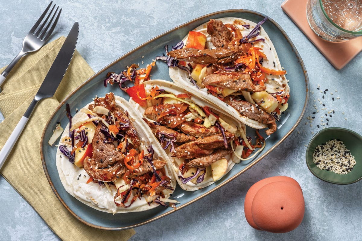 Easy Japanese-Style Beef Tacos