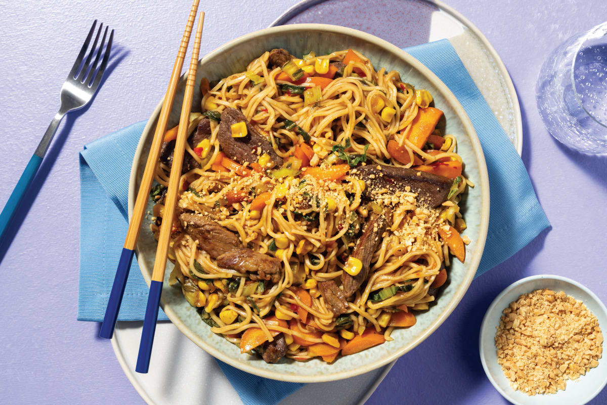 Easy Sweet Chilli Beef & Noodle Stir-Fry