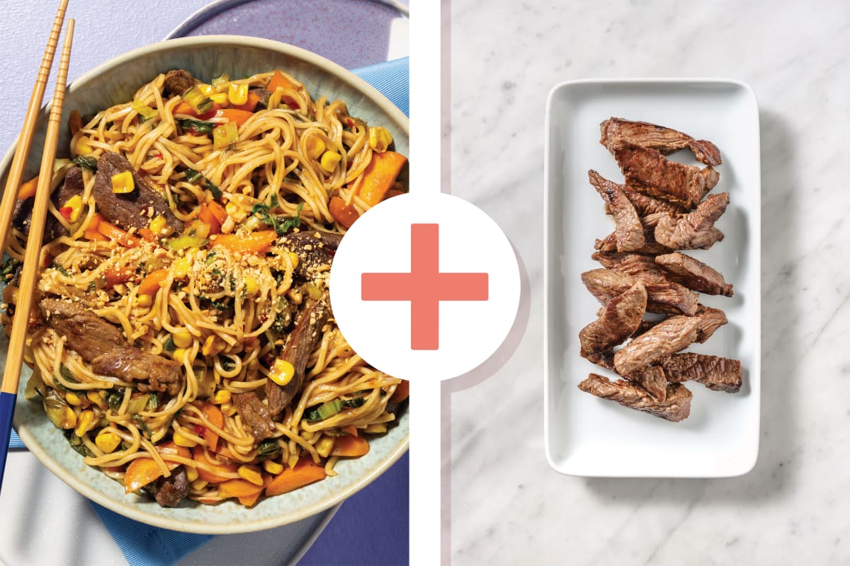 Sweet Chilli Double Beef & Noodle Stir-Fry