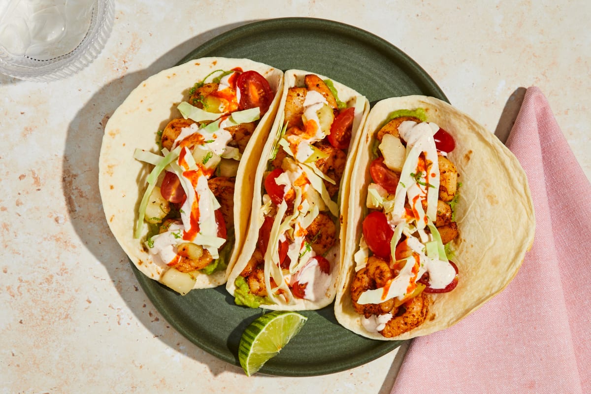 Spicy Shrimp Tacos with Pineapple Salsa