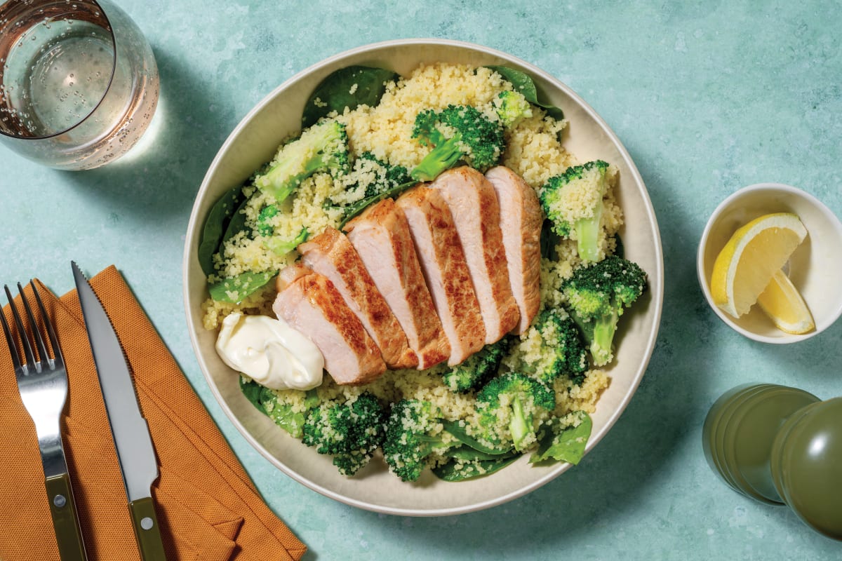 Spiced Pork & Broccoli Couscous Bowl