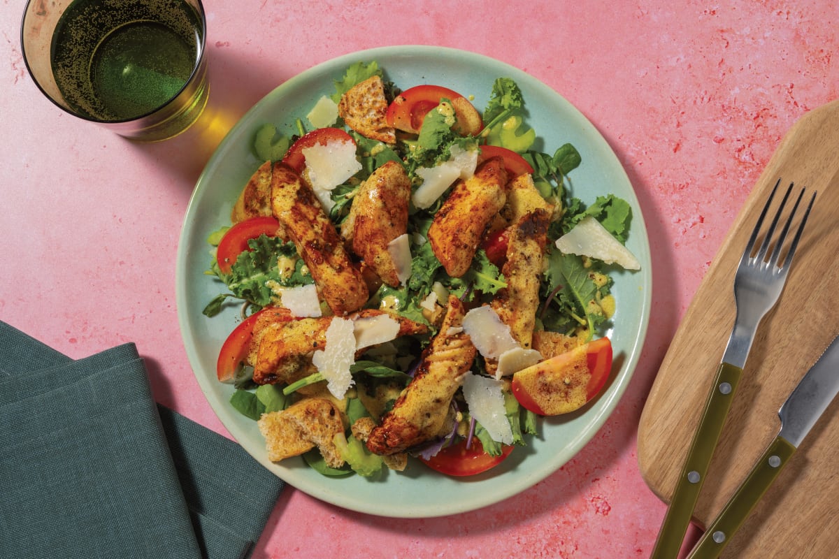 Quick Aussie-Spiced Chicken & Garlicky Croutons