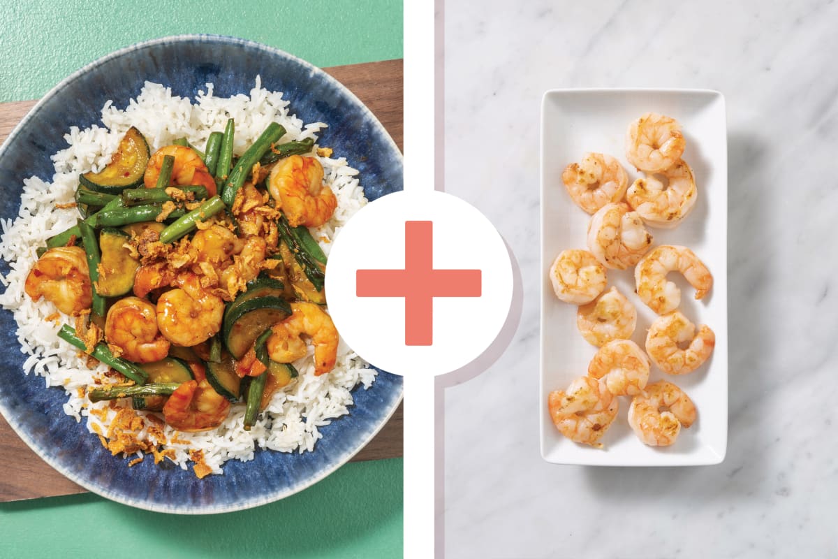 Quick Double Sweet Chilli Prawn Stir-Fry