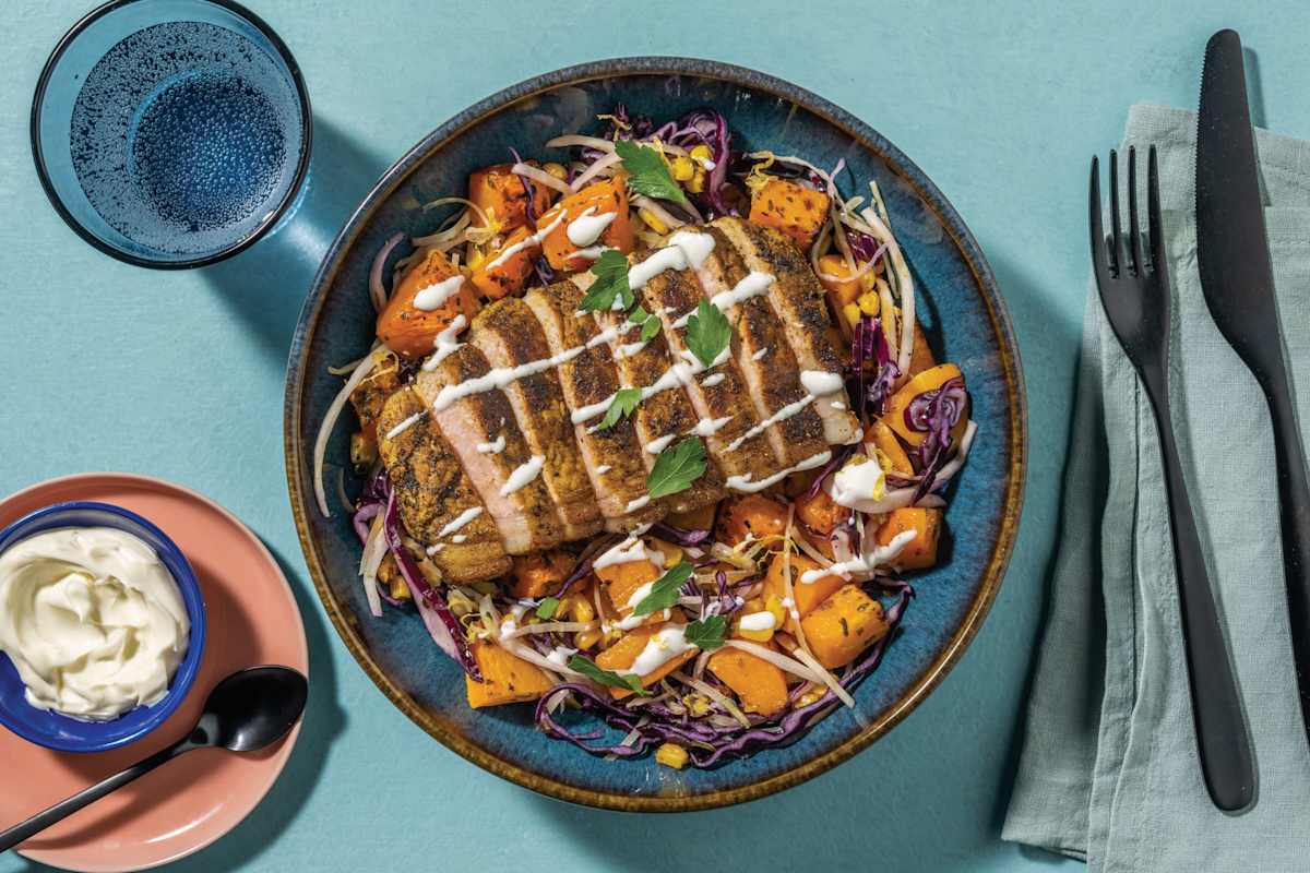 Double All-American Pork & Roast Pumpkin Slaw