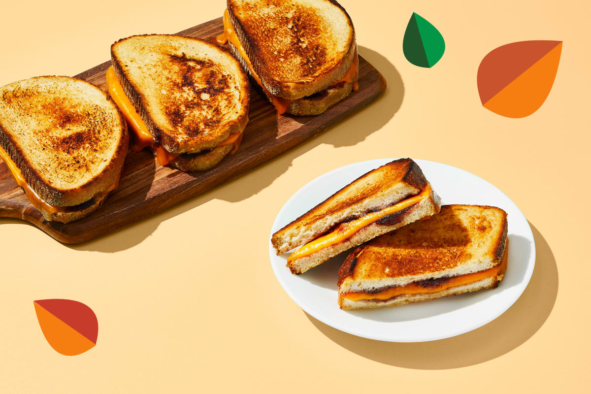 Cheddar & Cranberry Jam Grilled Cheese