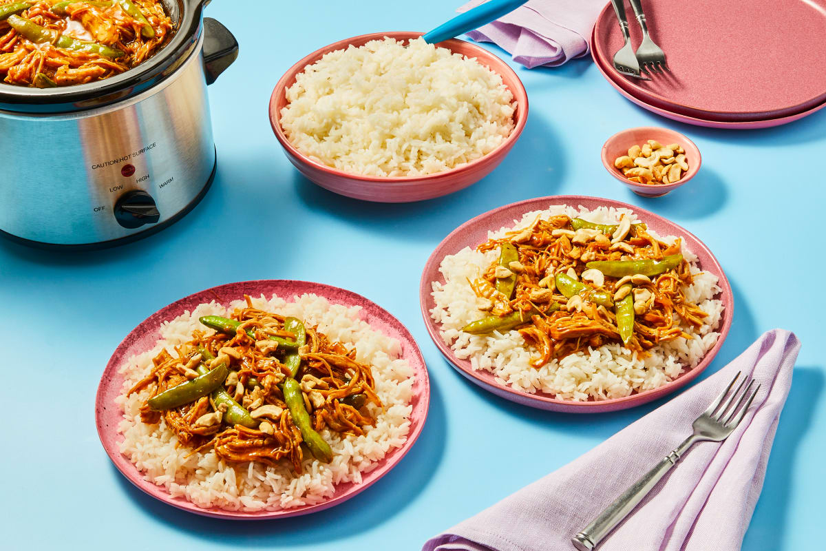 Slow Cooker Kickin’ Cashew Chicken