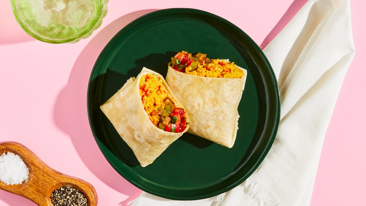 Cheesy Southwest Breakfast Burritos