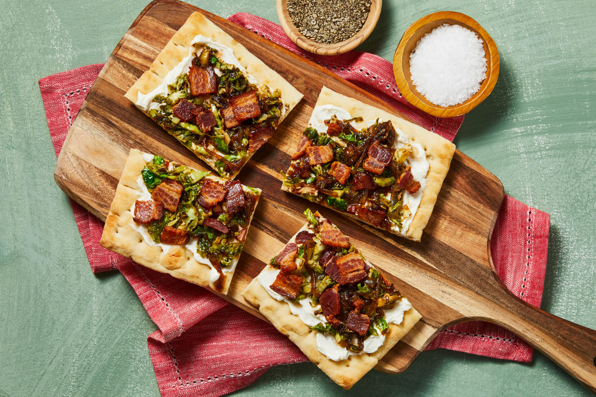 Crispy Brussels Sprout & Bacon Flatbreads