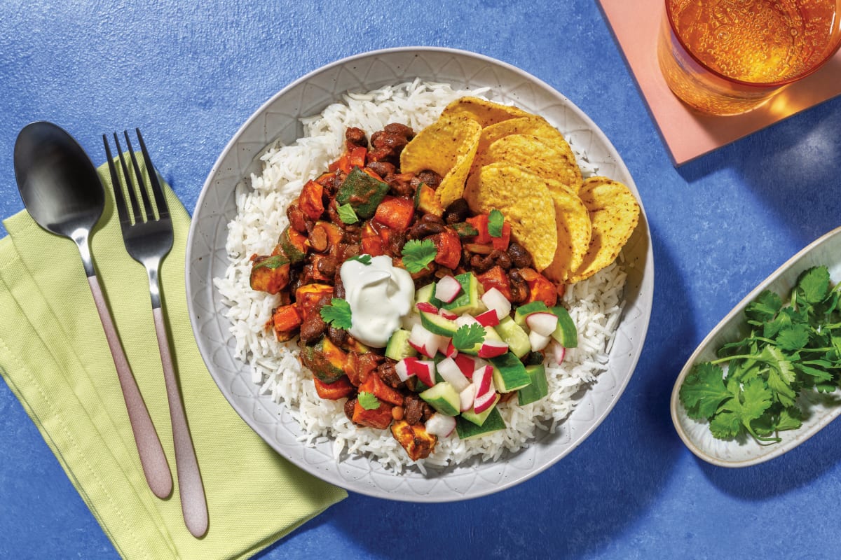 Black Bean & Roast Veggie Chilli