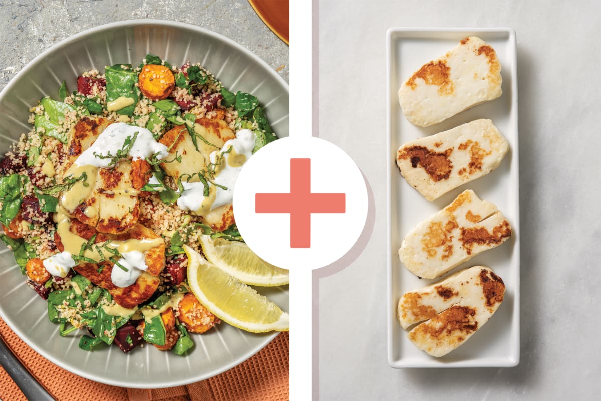 Double Golden Haloumi & Lemony Couscous