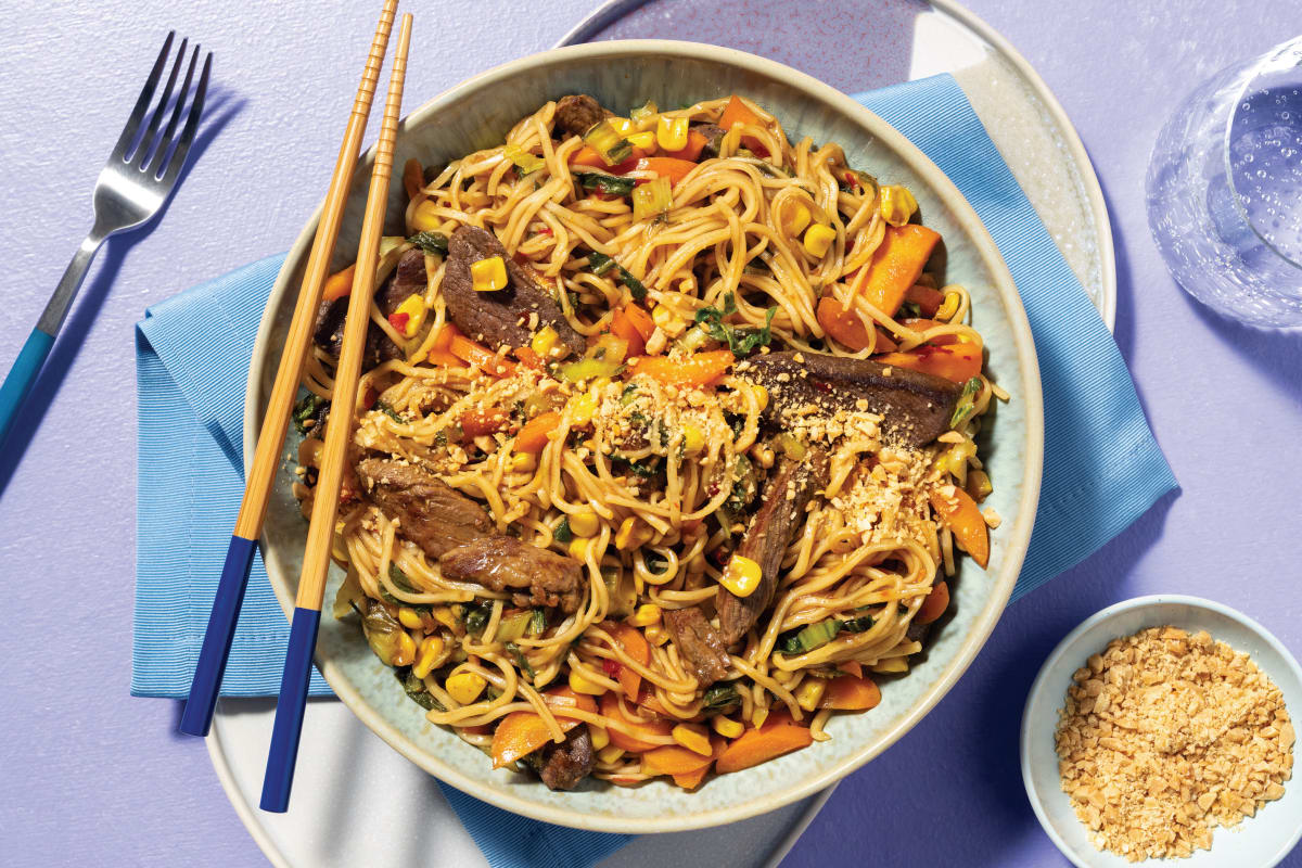 Easy Sweet Chilli Beef & Noodle Stir-Fry