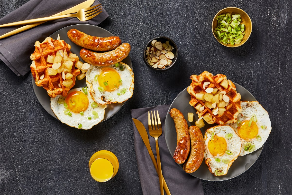 Pork Breakfast Sausage & Waffle Platter