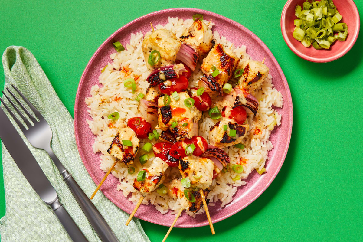 Marinated Chicken Shawarma Skewers