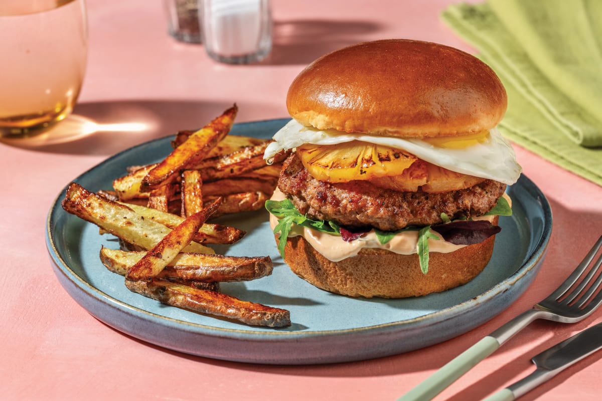 'Chocka' Beef Burger & Fries