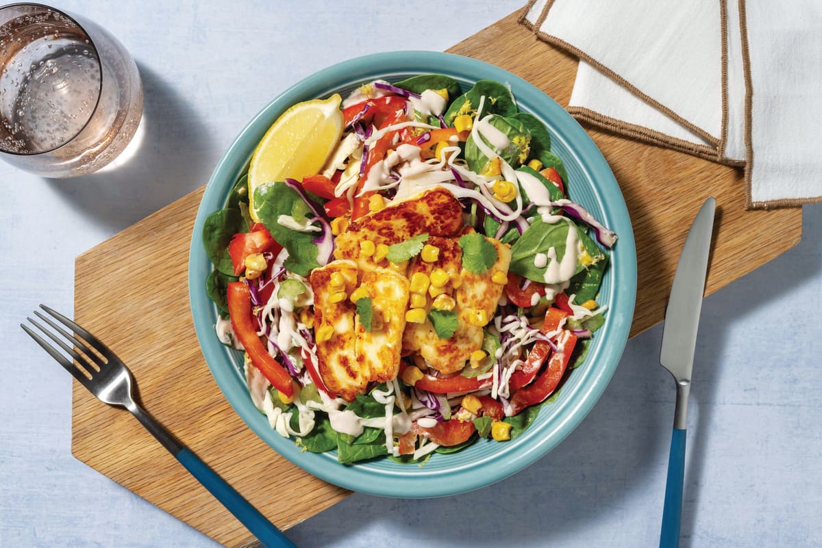 Honey Haloumi & Chipotle Slaw Bowl