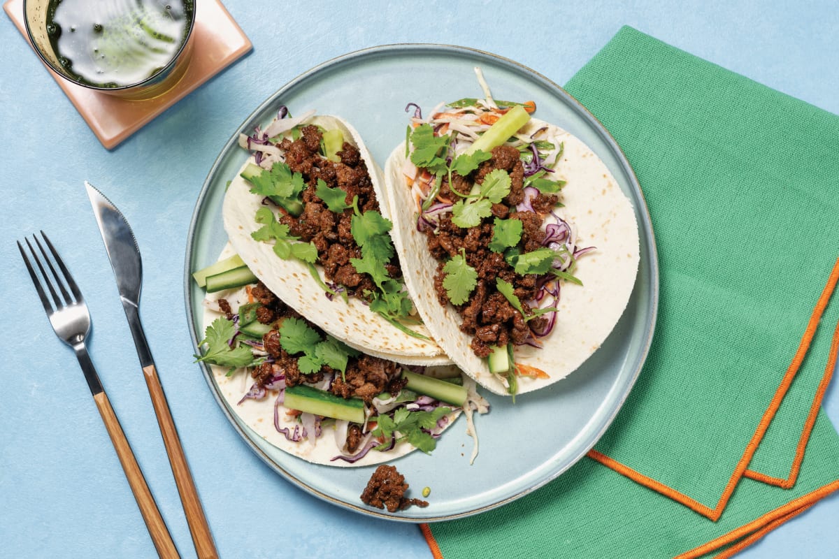 Oyster-Sweet Chilli Beef Tacos