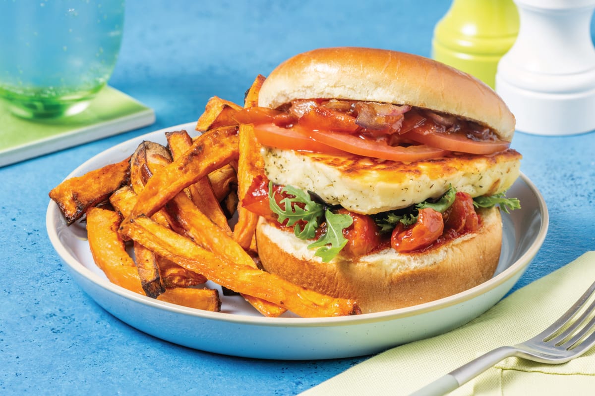 Haloumi & Tomato Relish Burger