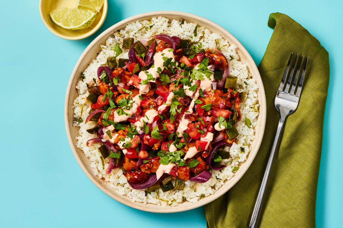 Saucy Chicken Burrito Bowls