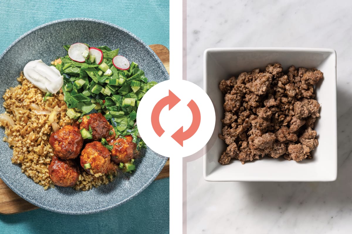 Chipotle Beef Meatballs & Brown Rice