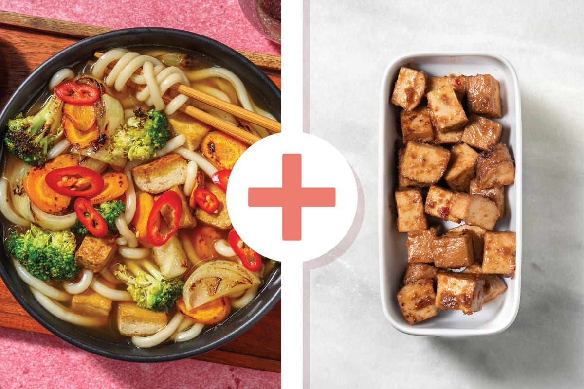 One-Pot Double Japanese Tofu & Udon Soup