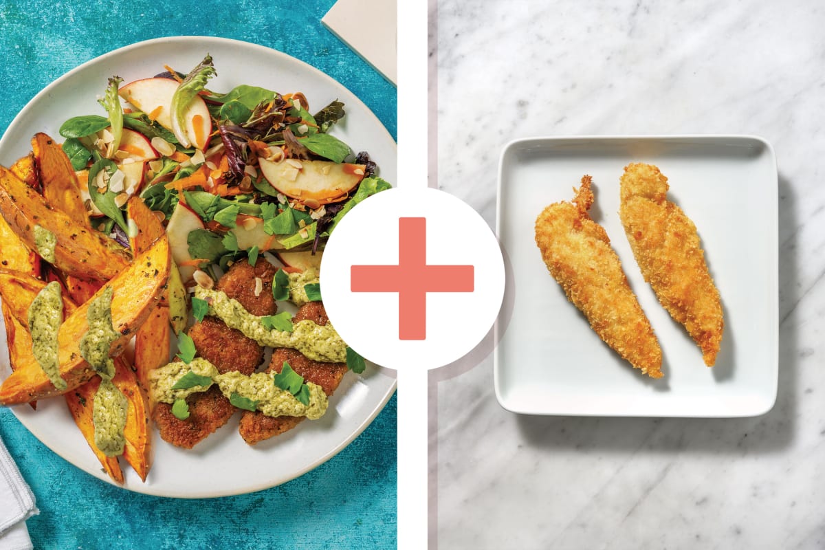 Double Plant-Based Chick'n & Herby Wedges