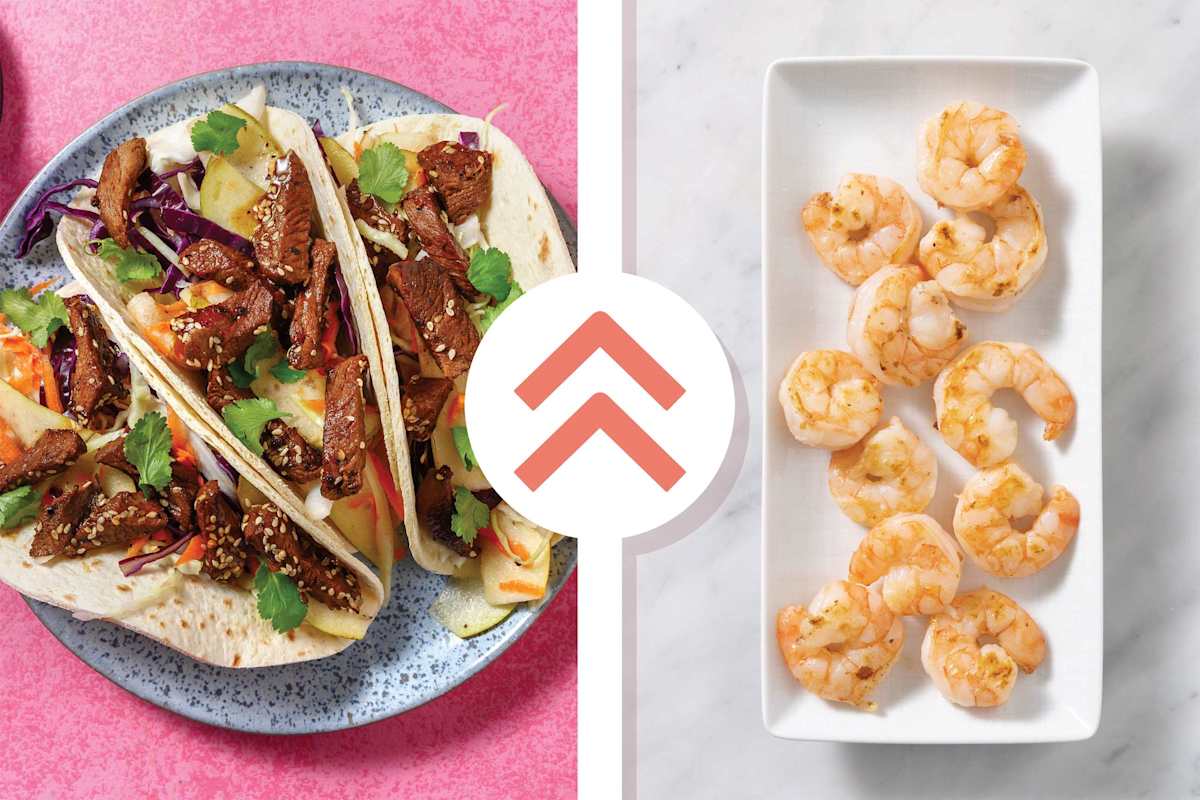Korean-Style Sesame Prawn Tacos