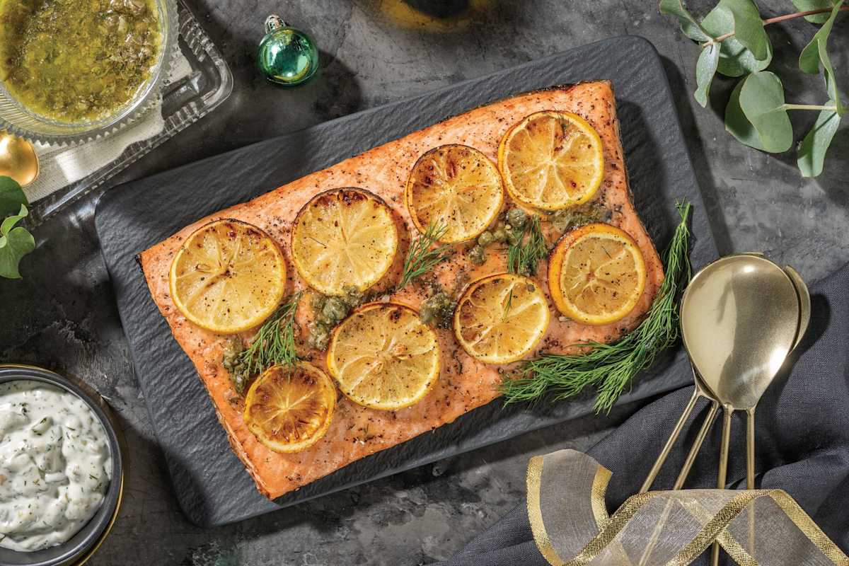 Lemon Baked Salmon & Tartare Sauce