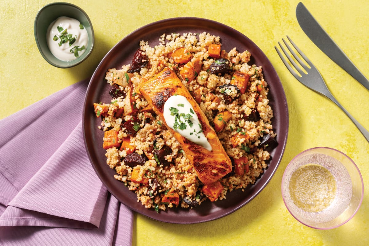 Moroccan Salmon & Wholemeal Couscous Salad