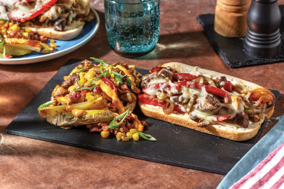 Philly Beef Sub & Bacon-Loaded Fries 