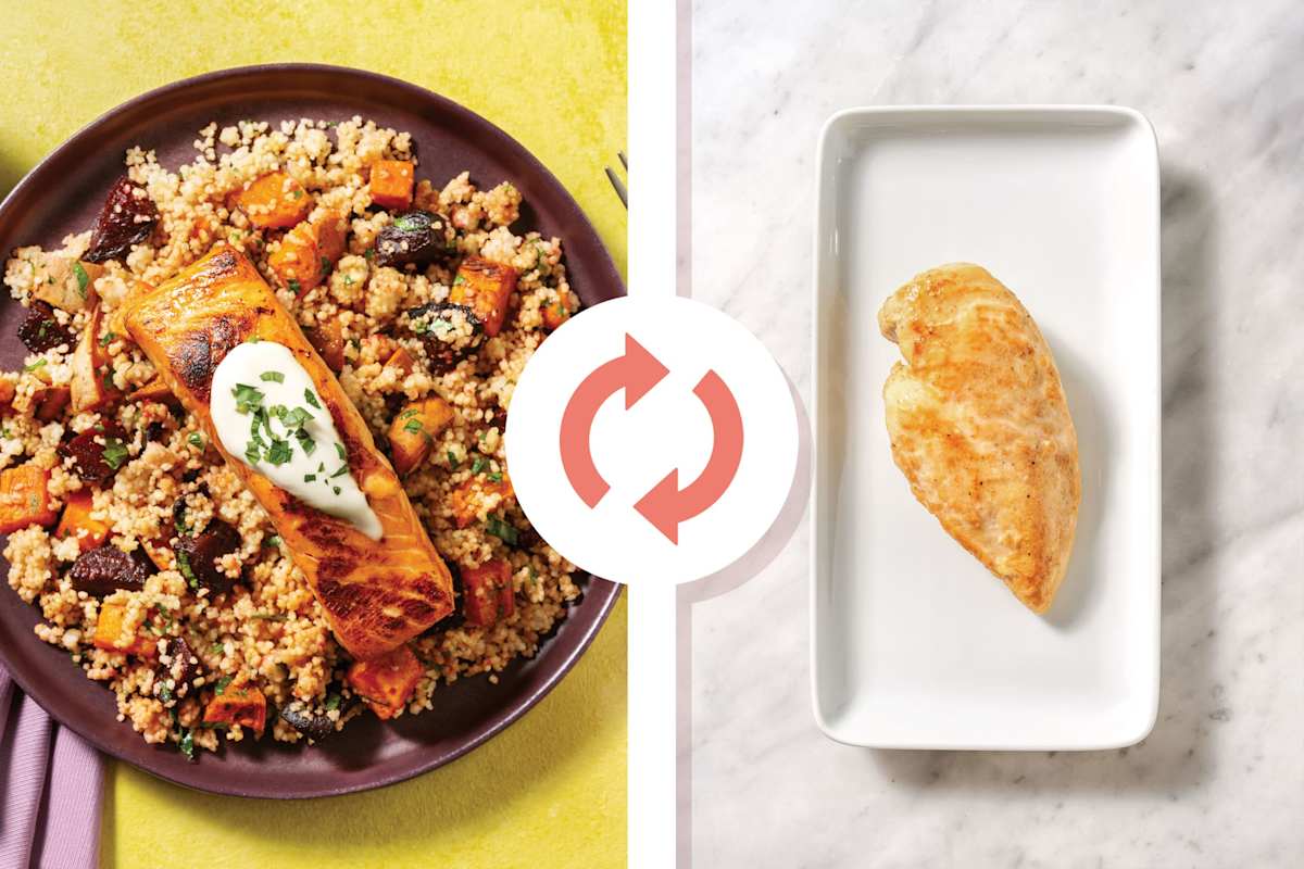 Moroccan Seared Chicken & Freekeh Roast Veggie Salad