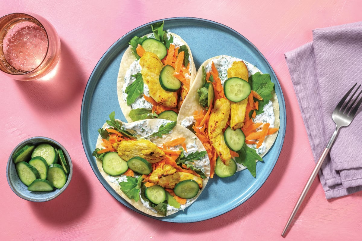 Quick Chermoula Yoghurt Chicken Tacos