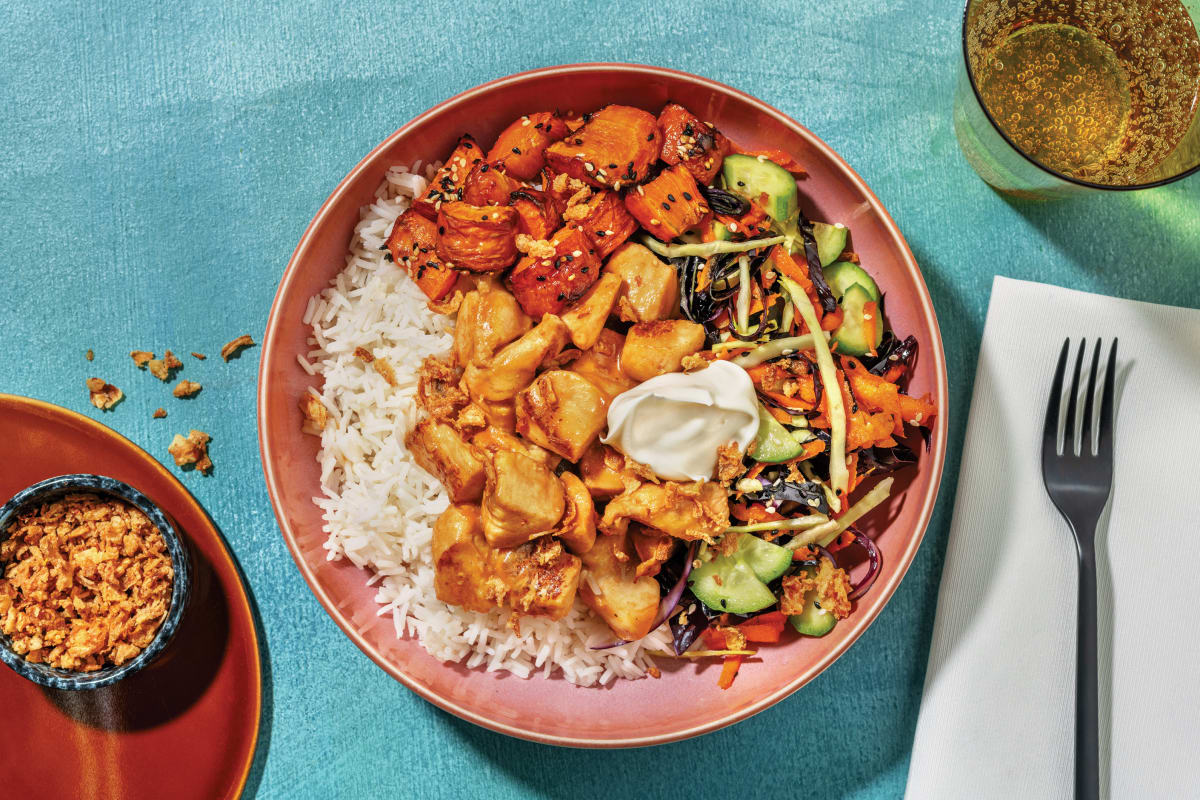 Miso-Honey Chicken Poke Bowl