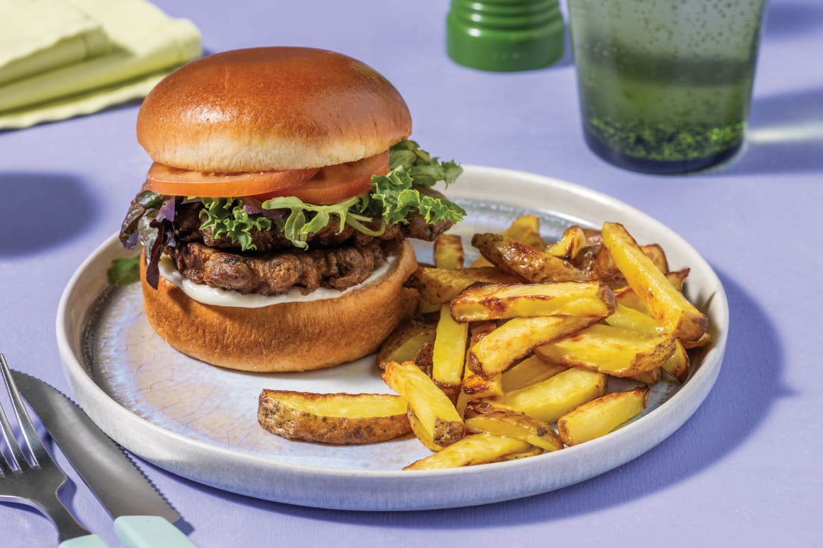 Cheesy Fiesta Black Bean Burger