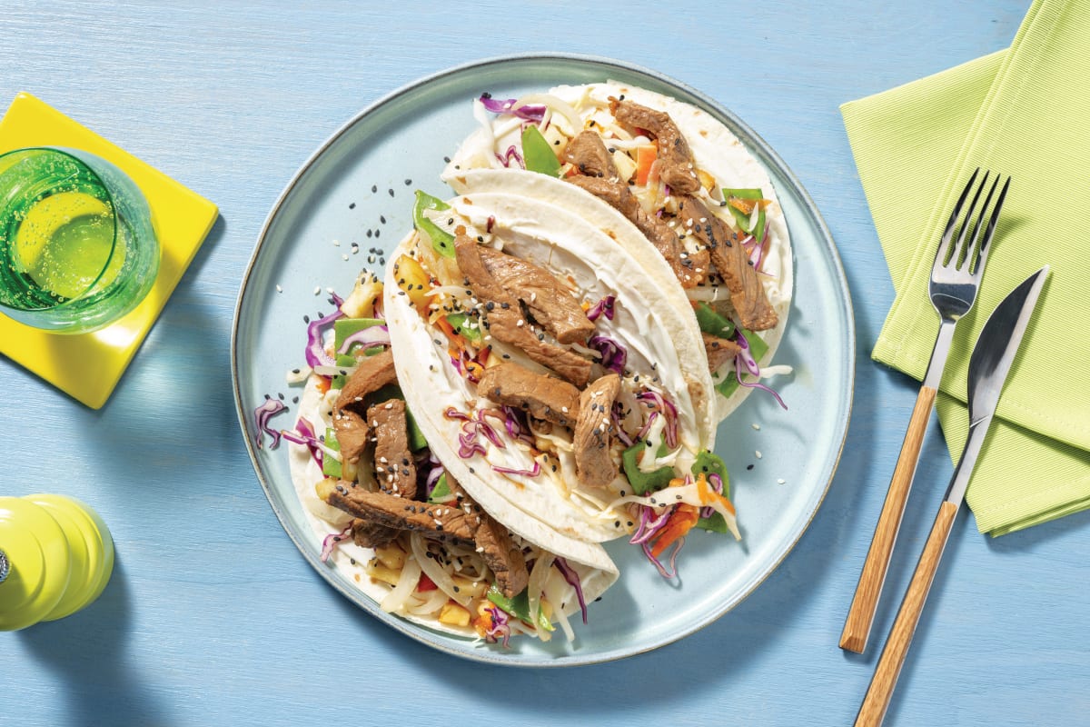Japanese-Style Beef Tacos