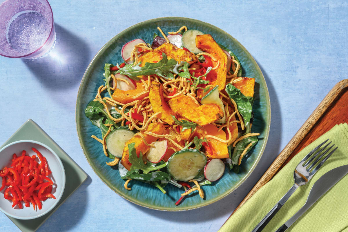 Asian-Style Roast Pumpkin & Radish Salad