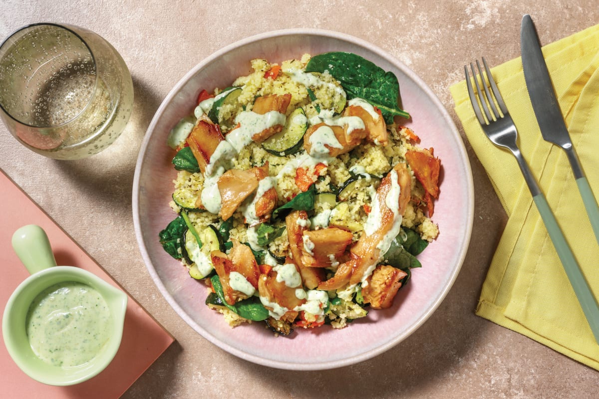 Plant-Based Herby Chick’n & Veggie Couscous