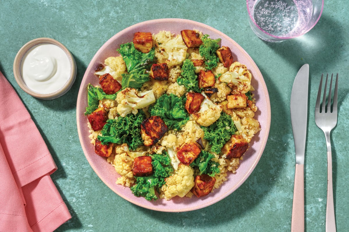 Pomegranate-Glazed Haloumi & Israeli Couscous