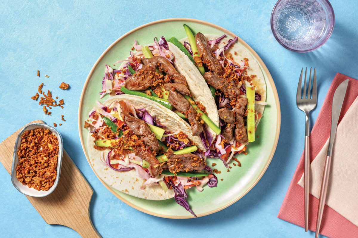 Quick Asian-Style Beef Tacos