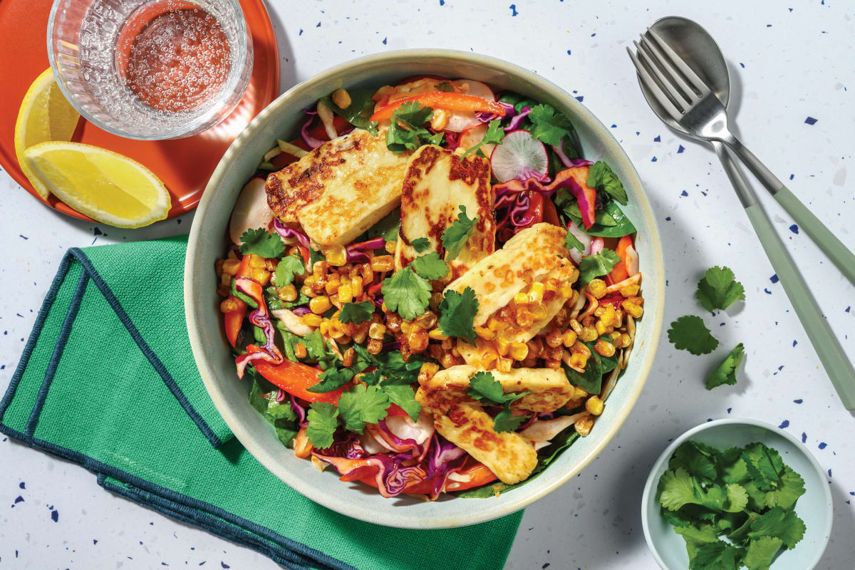 Honey Haloumi & Chipotle Slaw Bowl