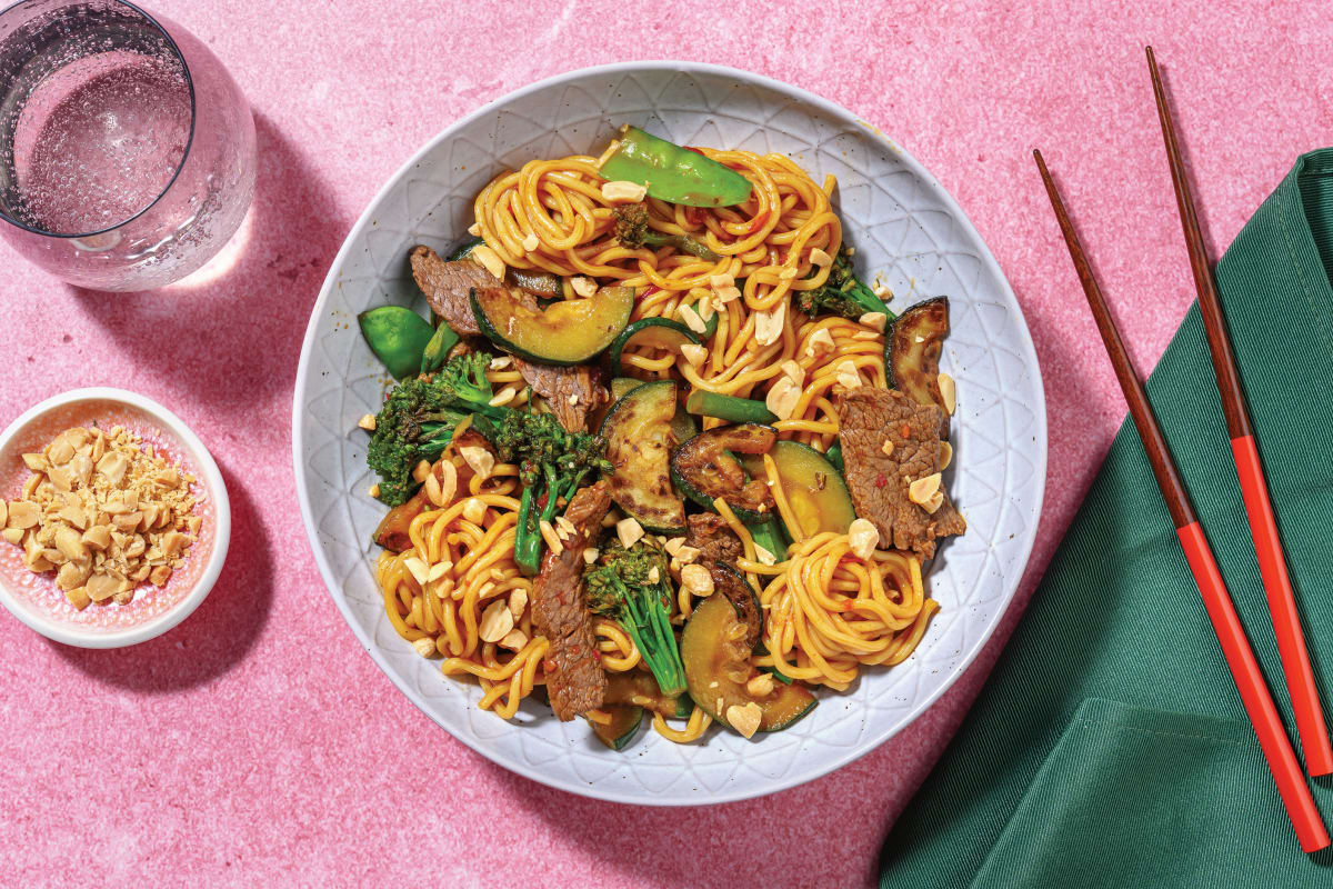 Easy Sweet-Soy Beef & Sichuan Garlic Noodles