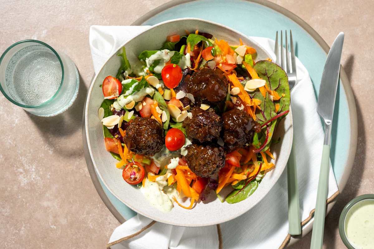 Easy Mediterranean Haloumi & Beef Meatballs