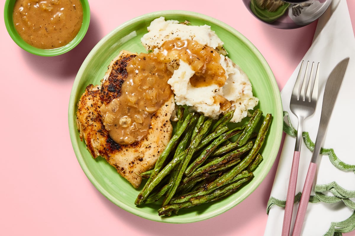 Smothered Chicken with Onion Gravy