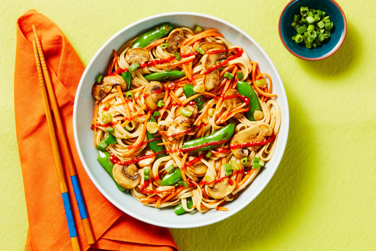 Sesame Mushroom Lo Mein