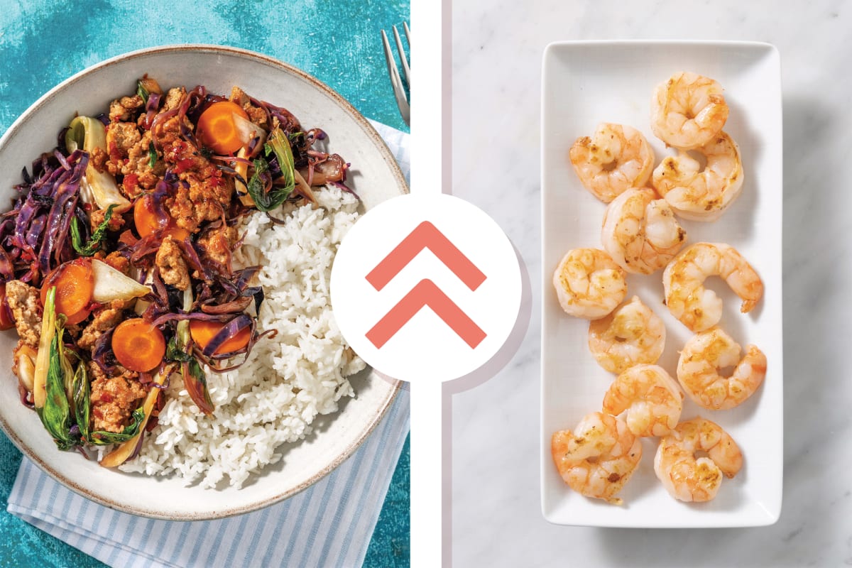 Sweet Chilli Ginger Prawns & Veggie Stir-Fry