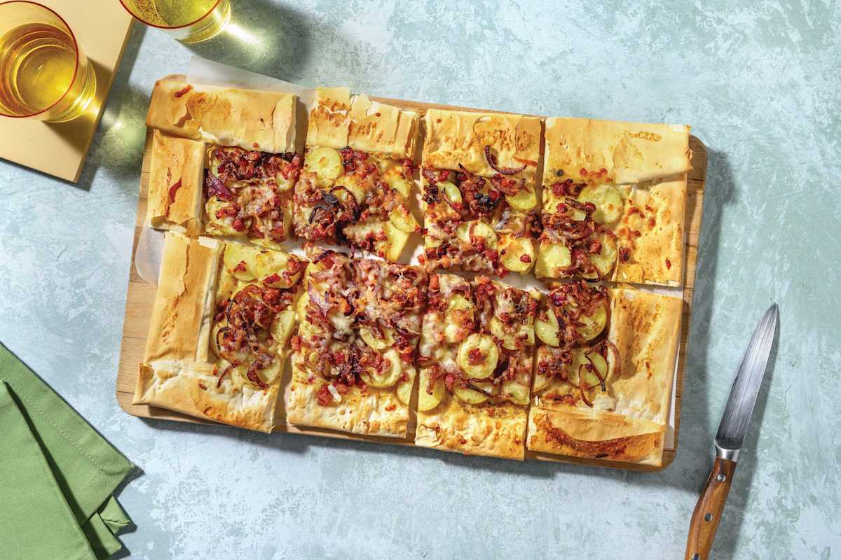 Bacon, Potato & Smoked Cheddar Tart
