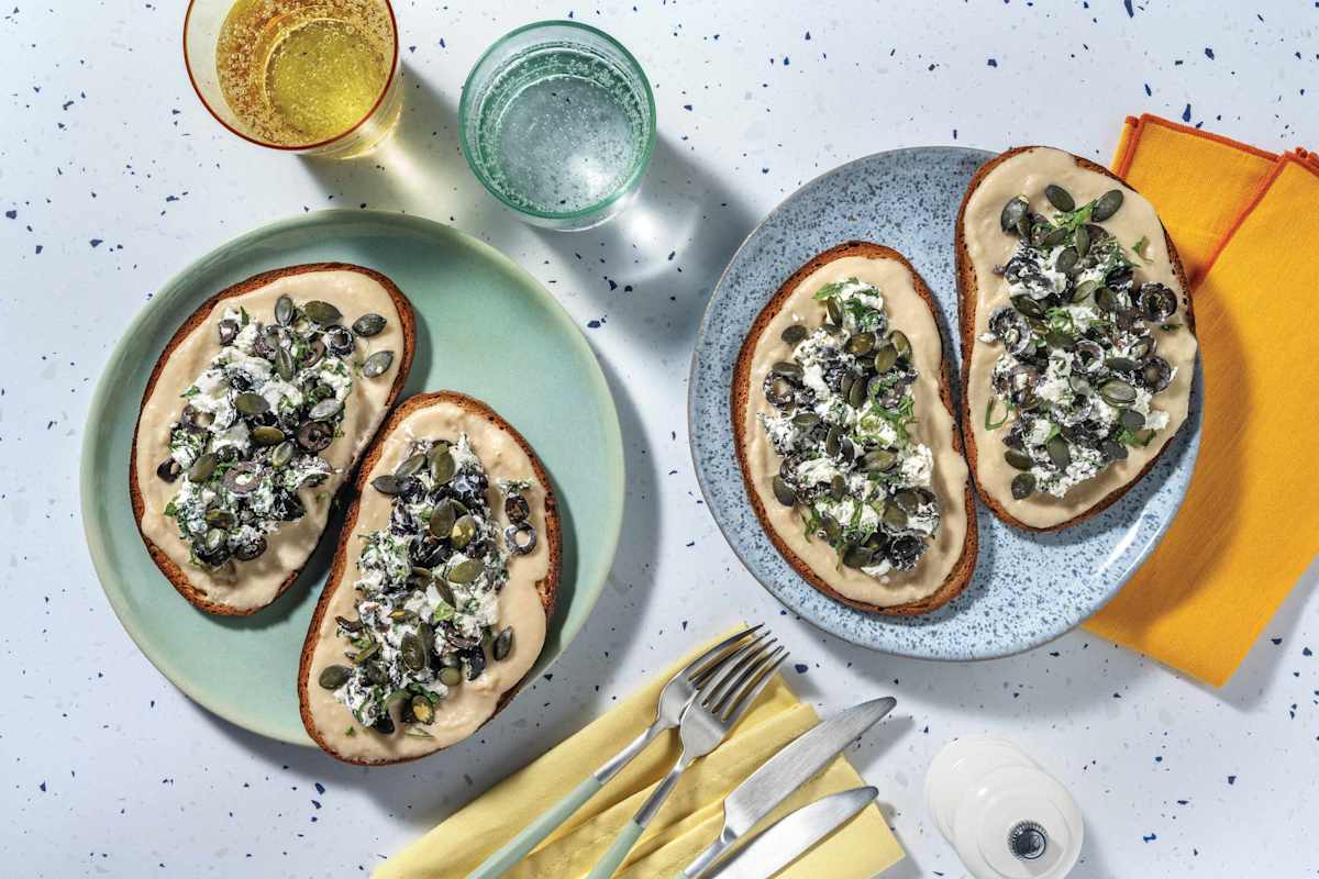 Kalamata Olive & Hummus Toast