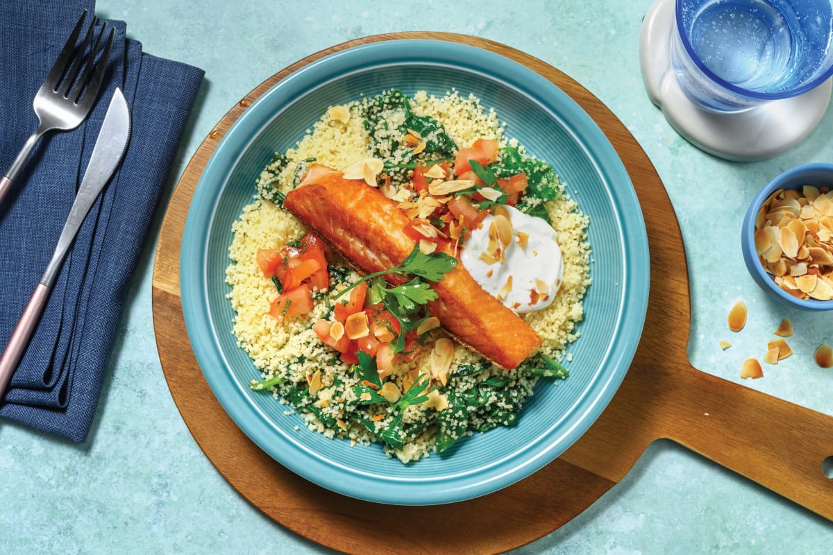 Seared Salmon & Spinach Couscous
